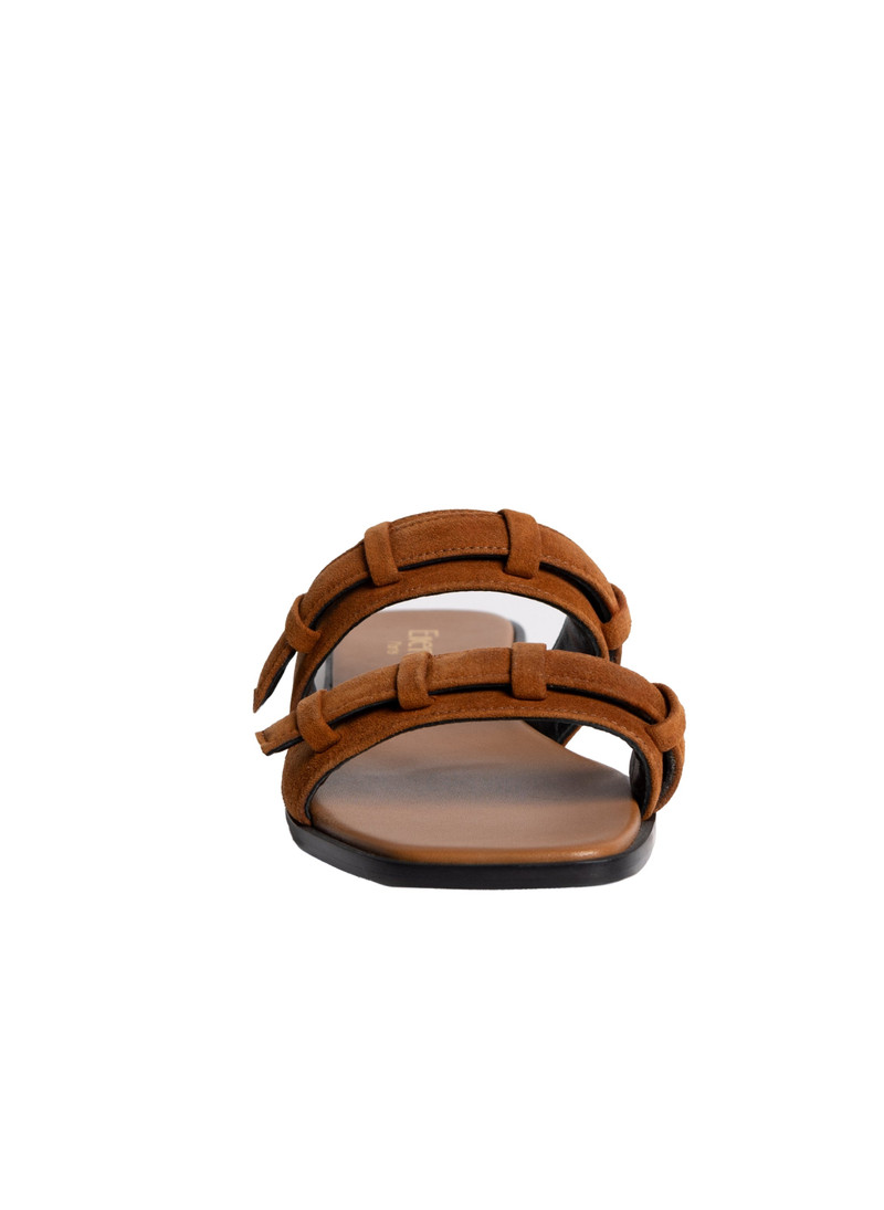 Elleme Loop Flat Sandal Suede Cognac outlook