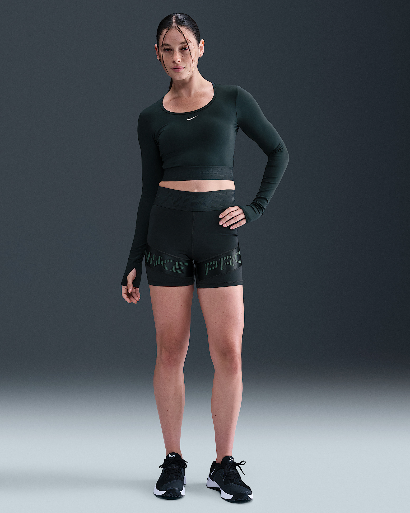 Nike Pro Women's Dri-FIT Cropped Long-Sleeve Top - 4