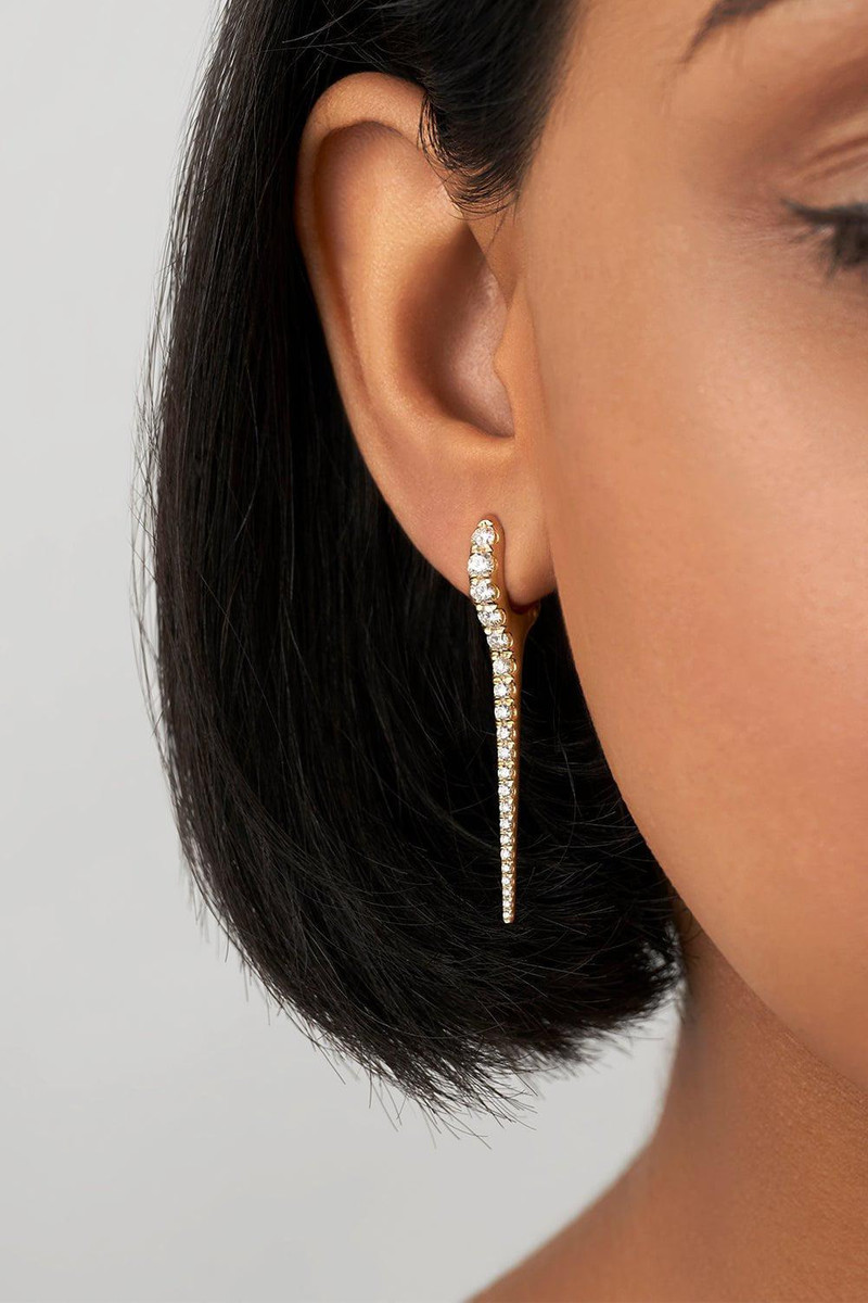 MELISSA KAYE Lola Medium Needle Earrings outlook