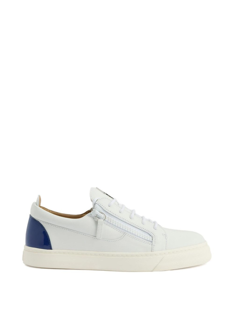 Frankie zip-detail leather trainers 5