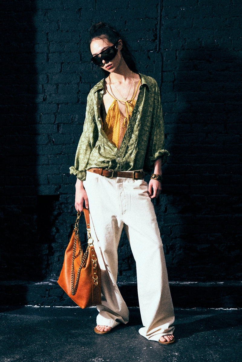 R13 PINTUCK DROP NECK SHIRT outlook