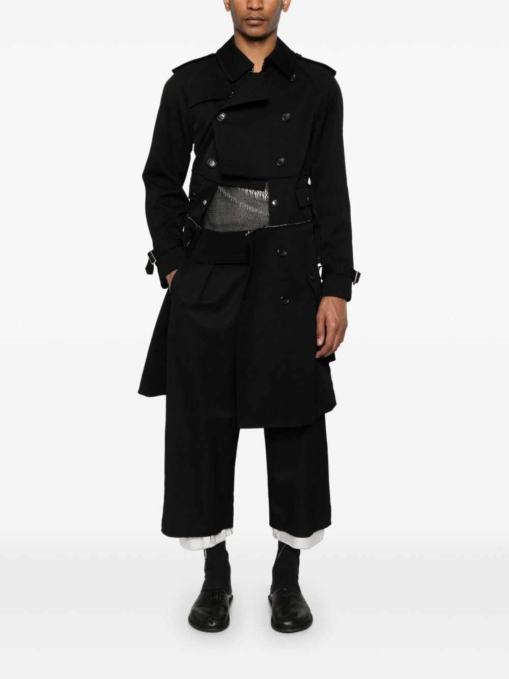 twill trench coat - 2