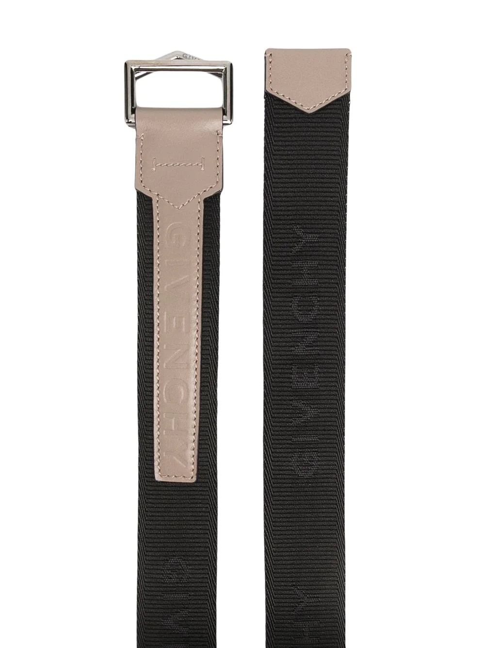 logo-embossed strap belt - 2