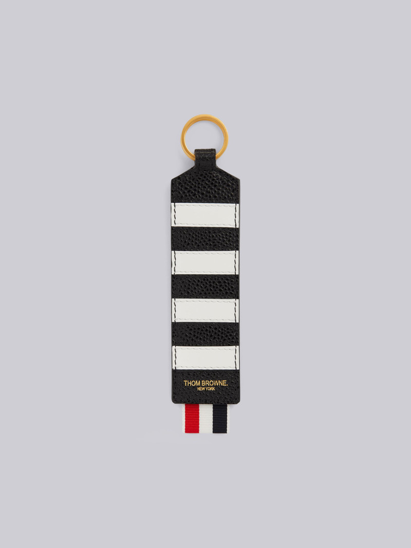 Black Pebbled 4-Bar Stripe Key Holder 1