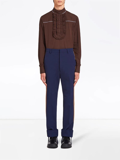 Prada side-stripe straight-leg stirrup trousers outlook