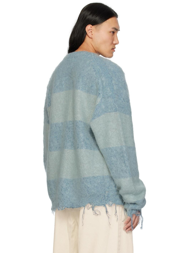 Blue Mohair Knit Cardigan 3