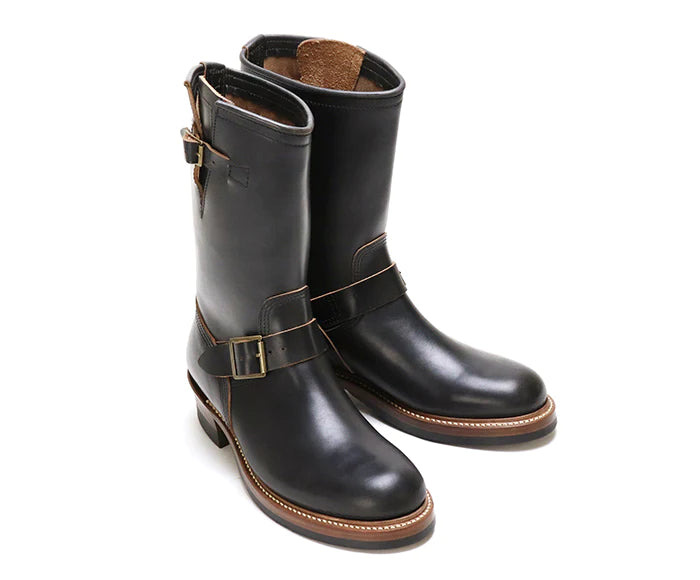 LK-003 Wabash Engineer Boots Horween CXL Black - 3