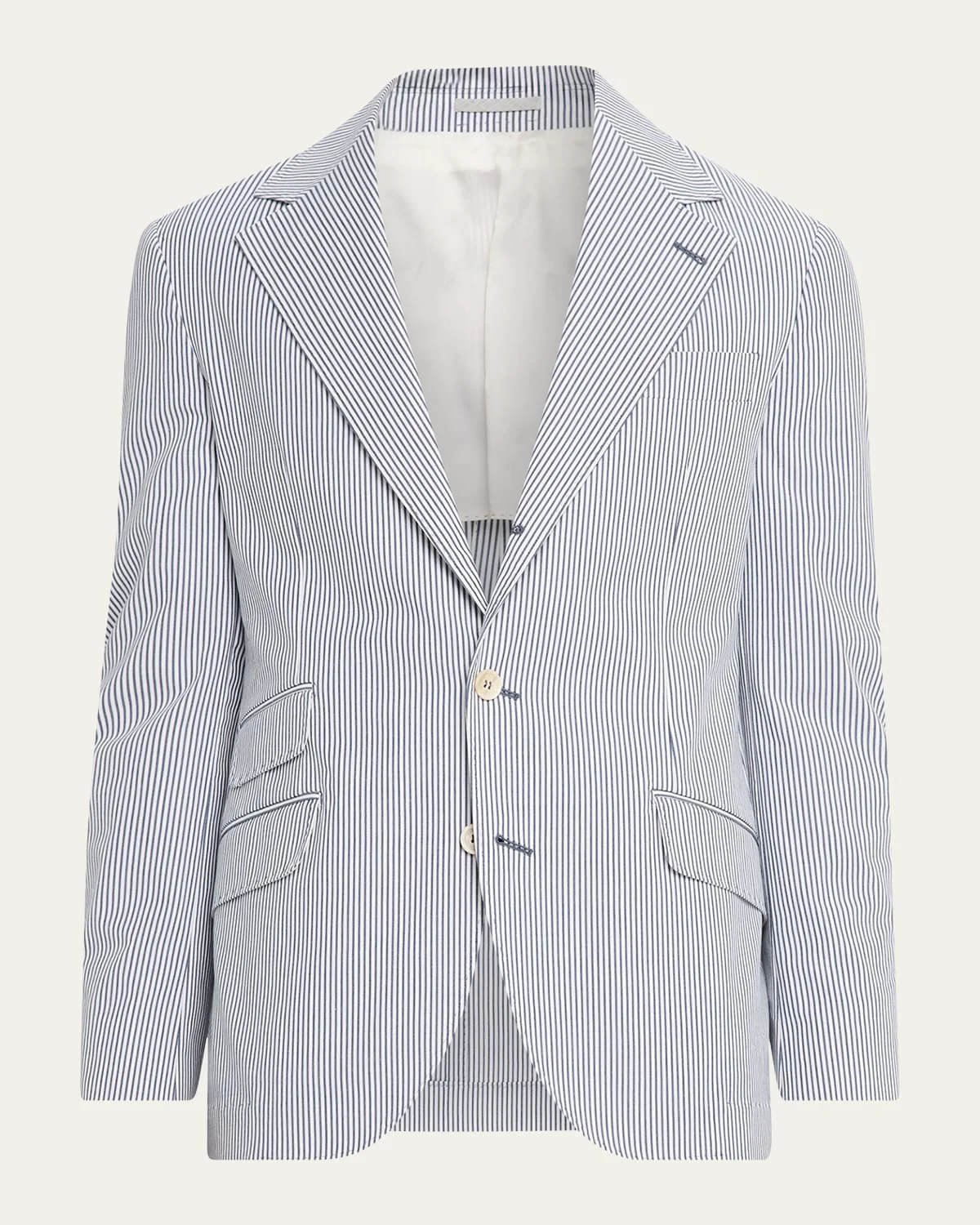 Men's Cotton-Blend Single-Breasted Jacket - 1