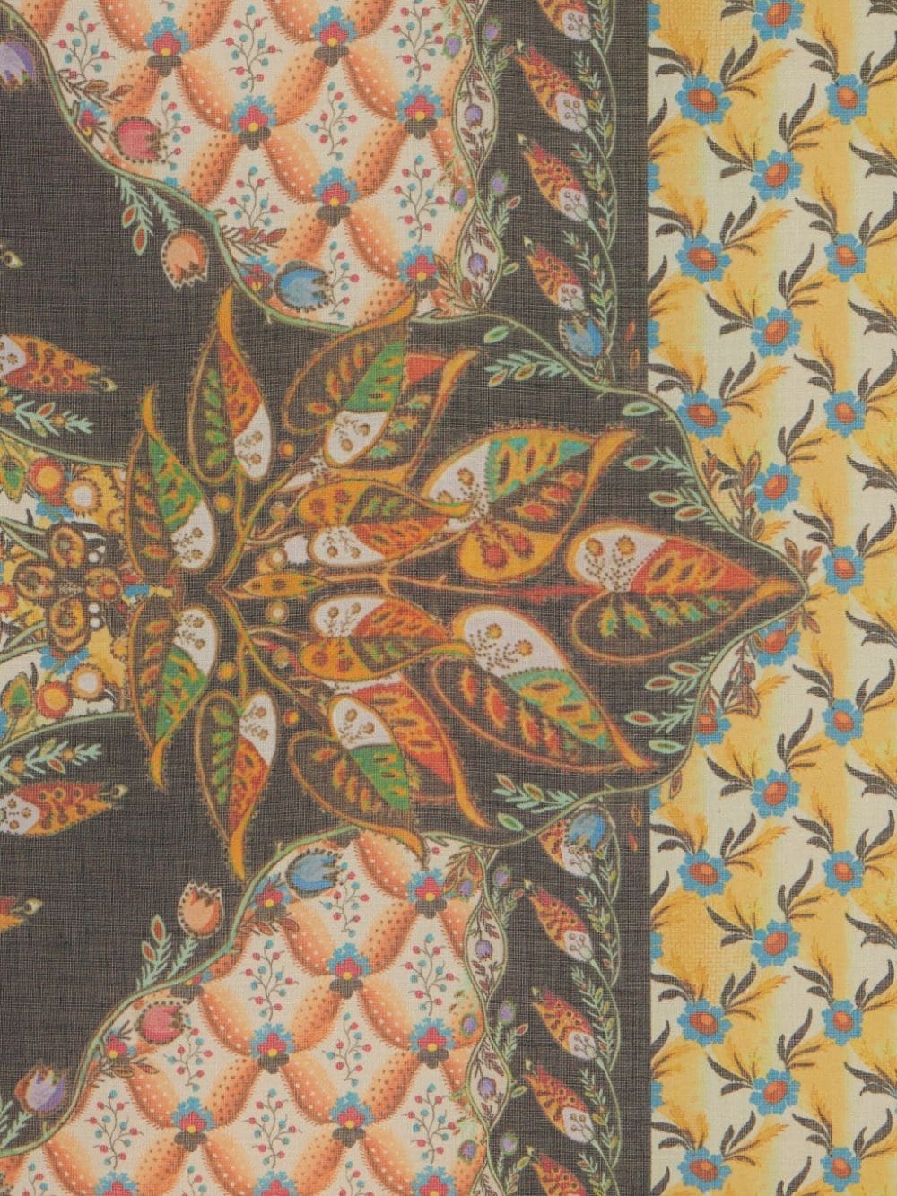 floral-print frayed scarf - 2