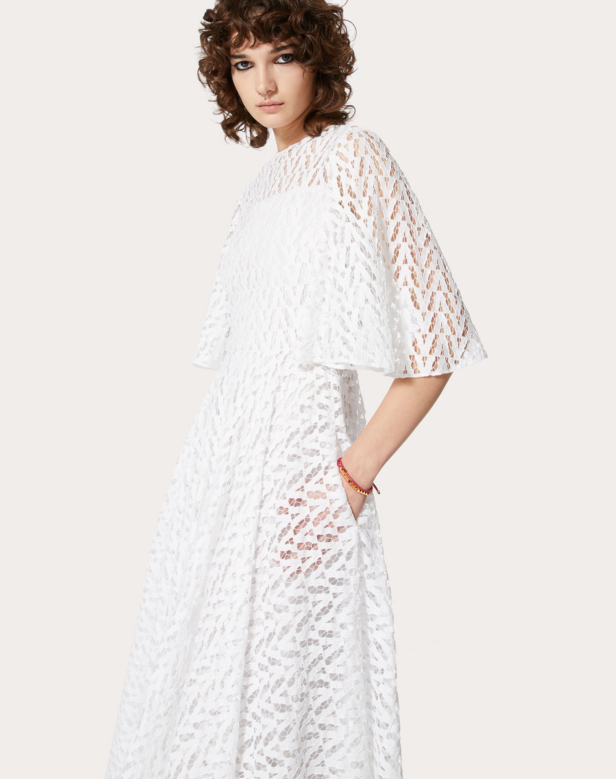 VALENTINO OPTICAL HEAVY LACE DRESS - 5