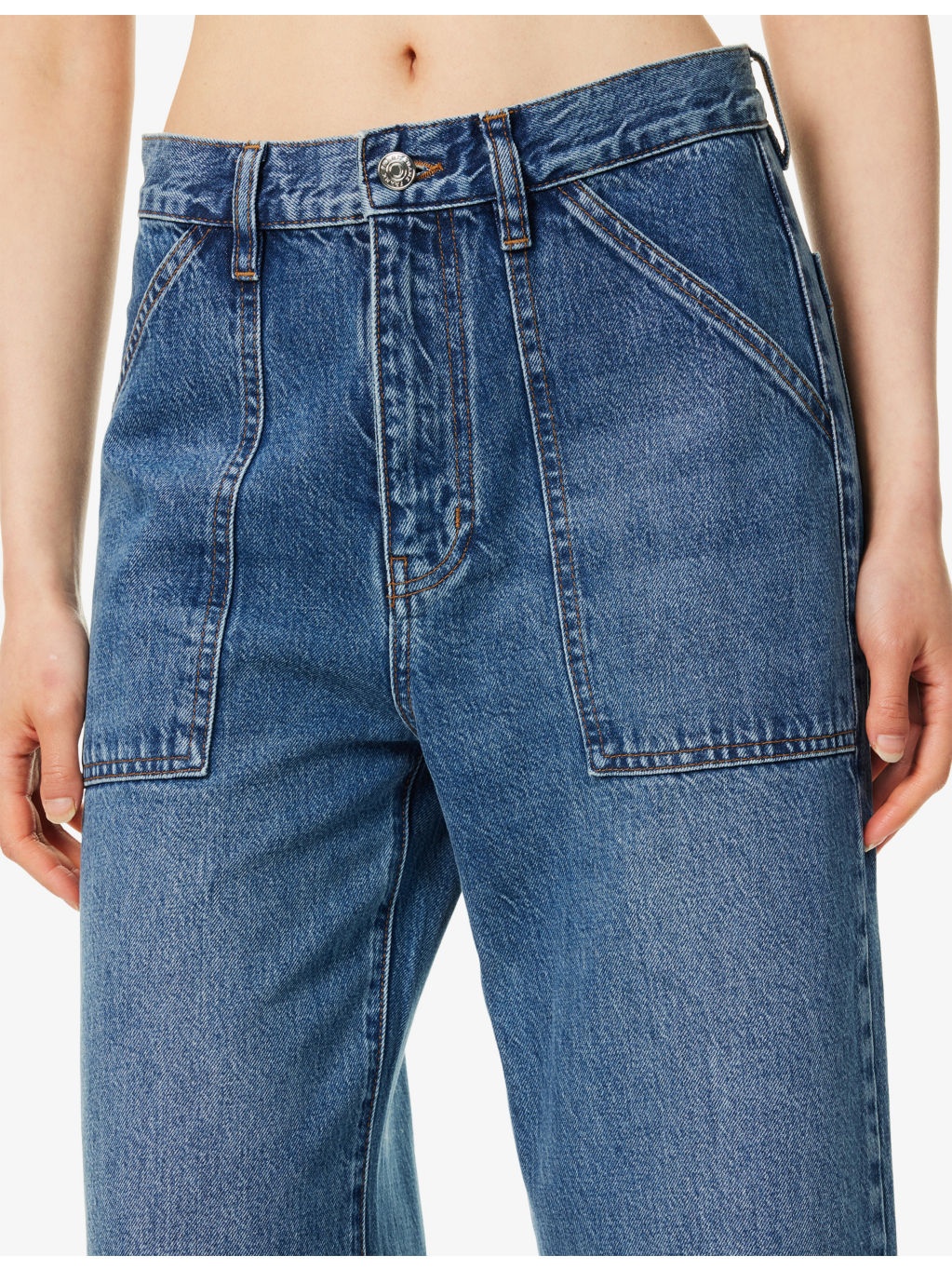 Utility Straight-Leg Cotton-Blend Jeans - 5