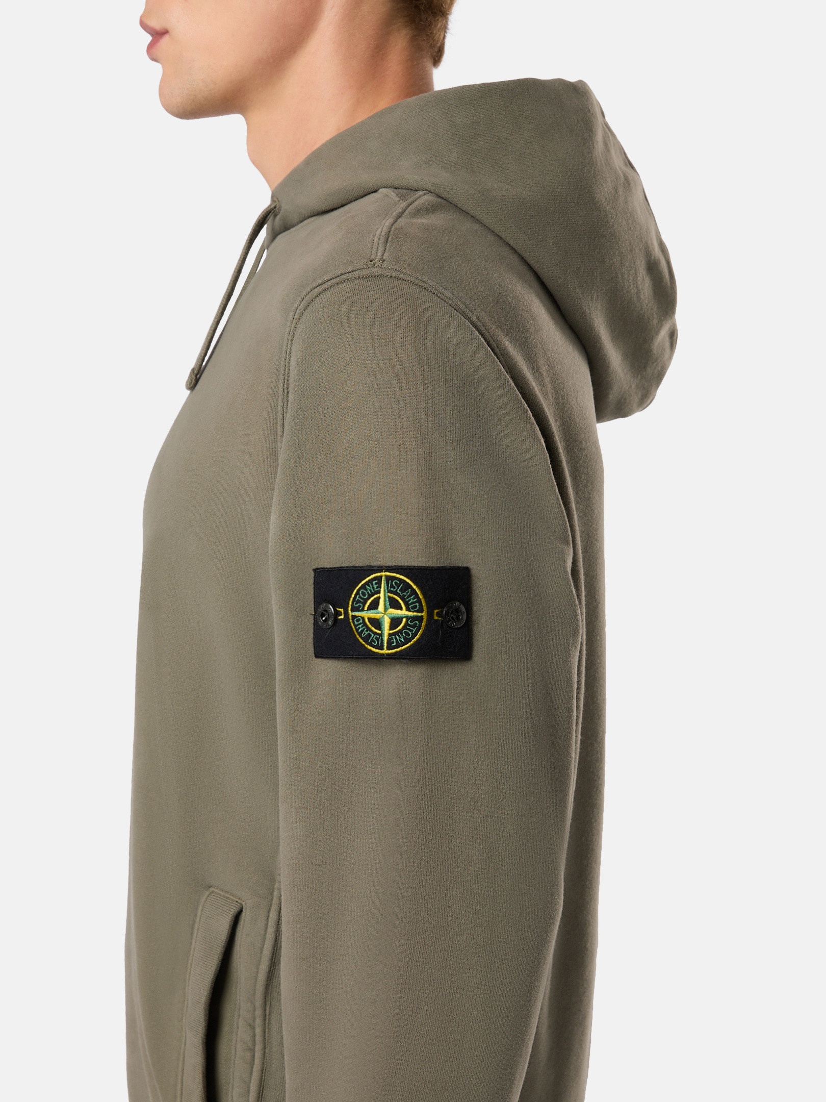 STONE ｜HOOD/ZIP-UP (60820 Brushed Cotton Fleece C Stone Island 60820 BRUSHED ORGANIC COTTON FLEECE | REVERSIBLE