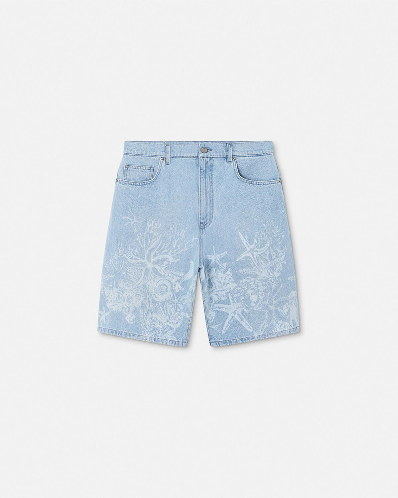 Lasered Barocco Sea Denim Shorts 1