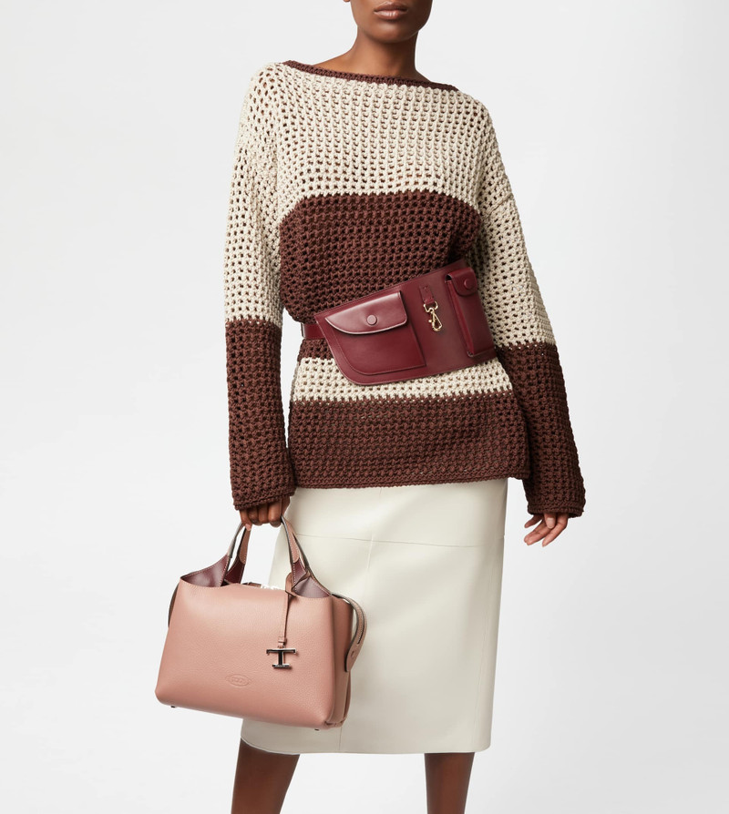 Tod's BAULETTO BAG IN LEATHER SMALL - PINK, BURGUNDY outlook