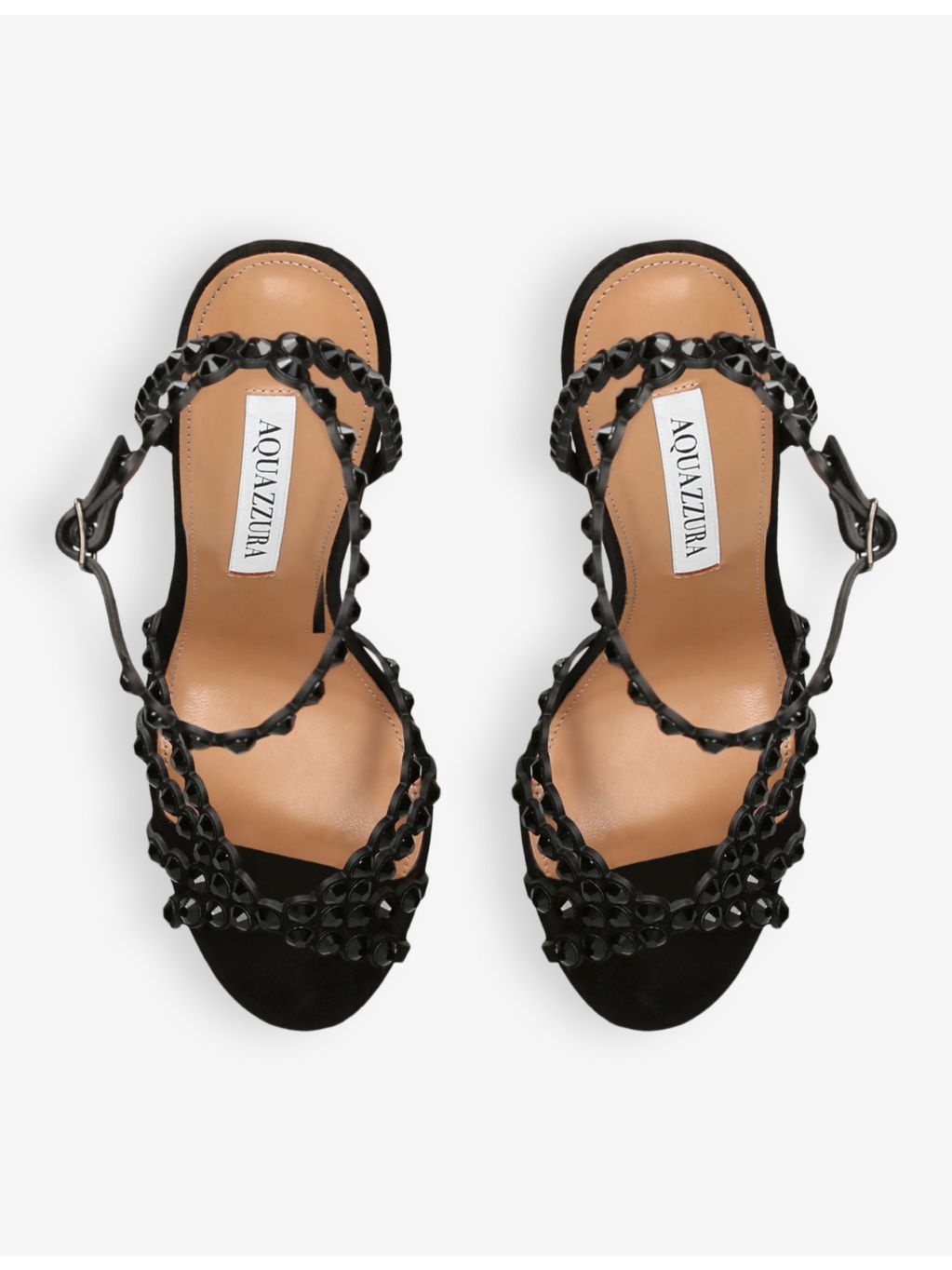 Tequila 105 crystal-embellished leather heeled sandals - 2