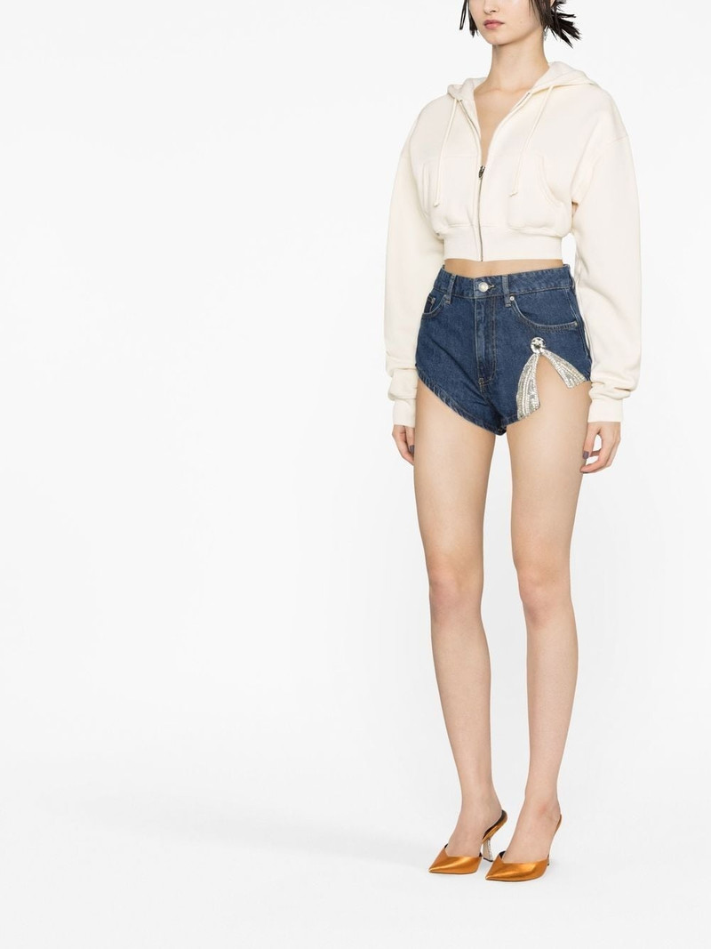 AREA high cut denim shorts outlook