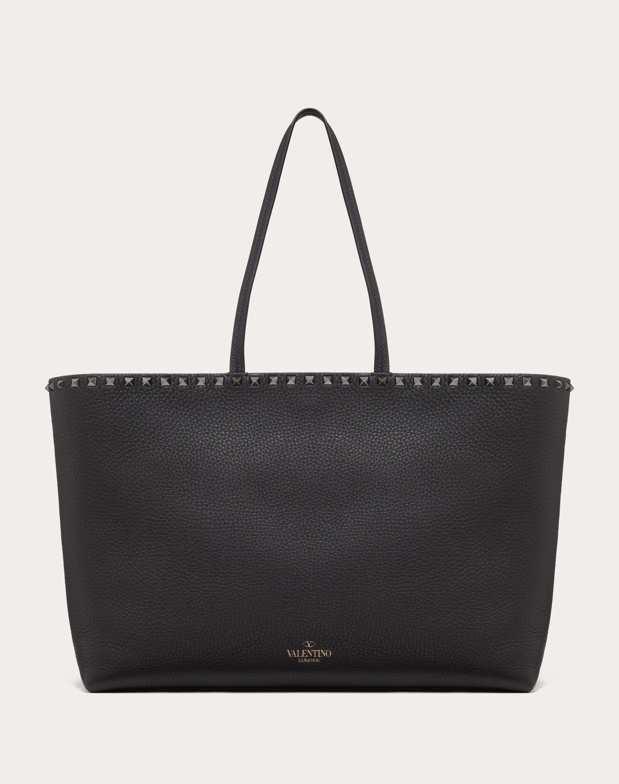 ROCKSTUD GRAINY CALFSKIN TOTE BAG - 3