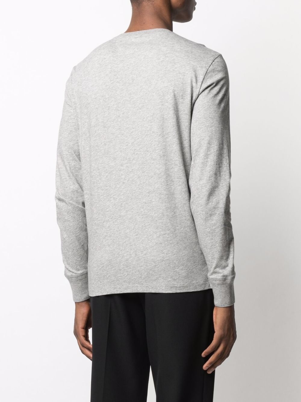 long-sleeved henley top - 4