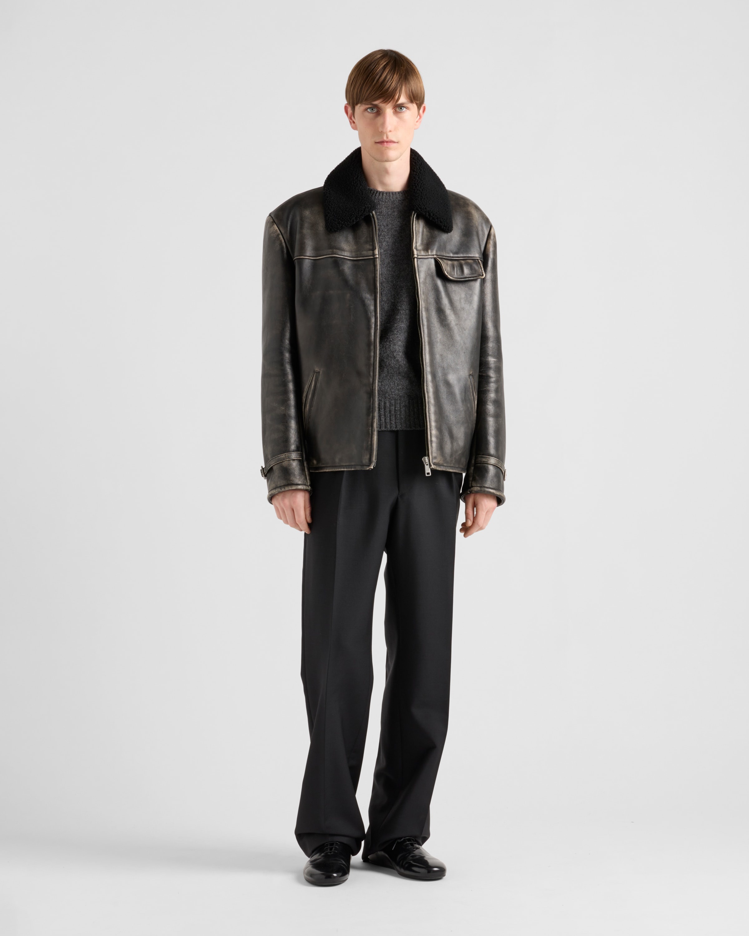 Nappa leather and shearling jacket - 2