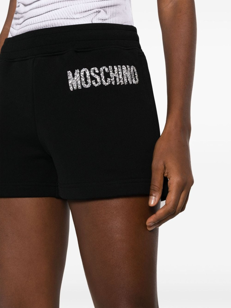 logo-embellished organic cotton shorts 5