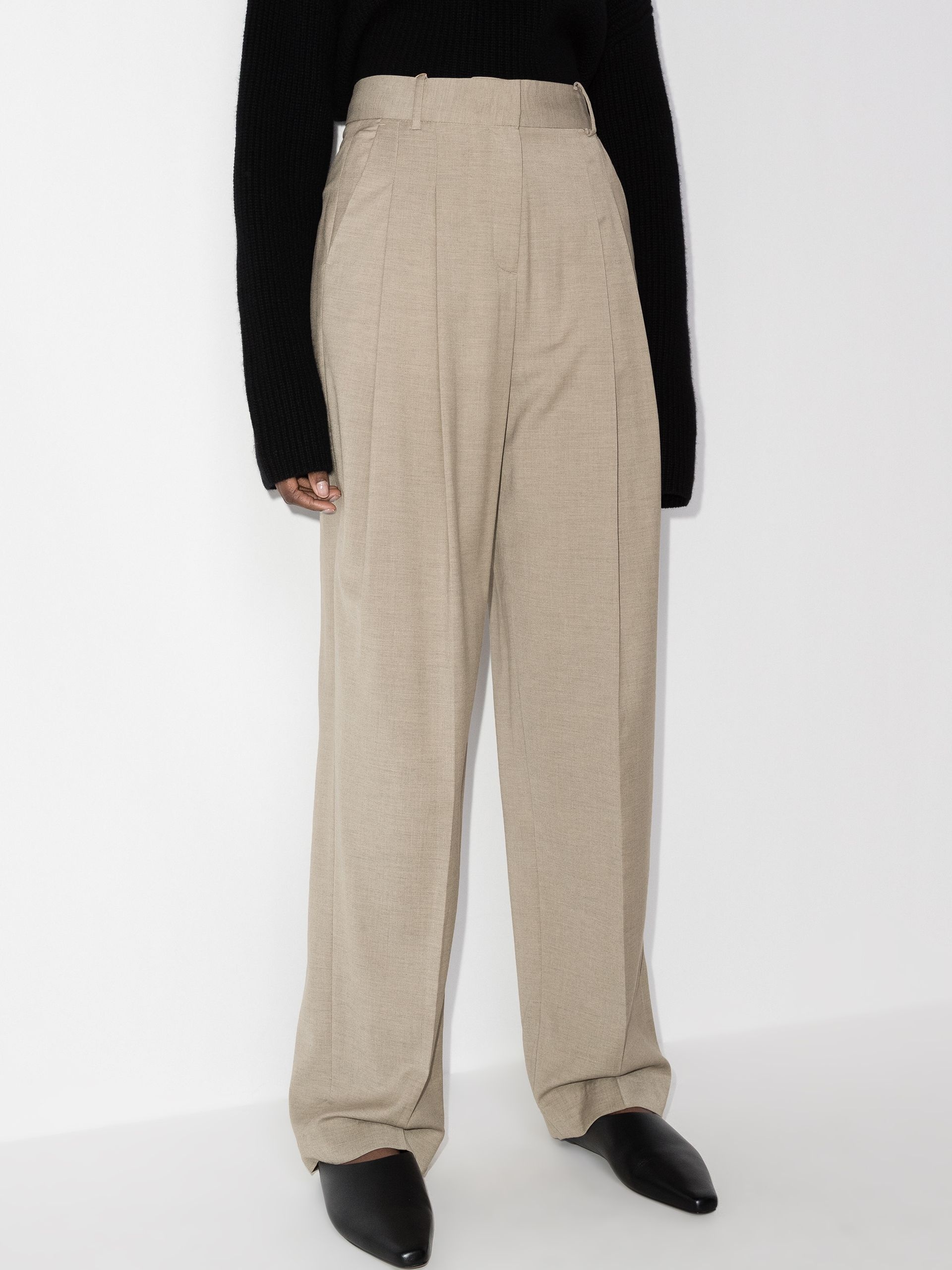 neutral Gelso straight-leg trousers - 2