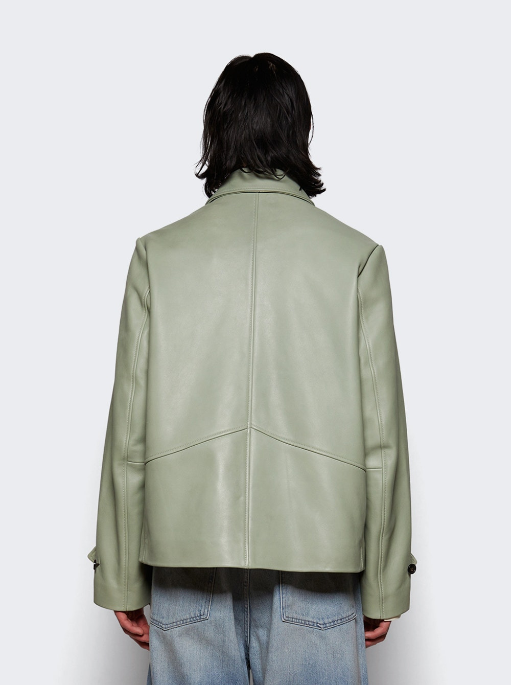 Cropped Continental Coat Sea Foam - 4