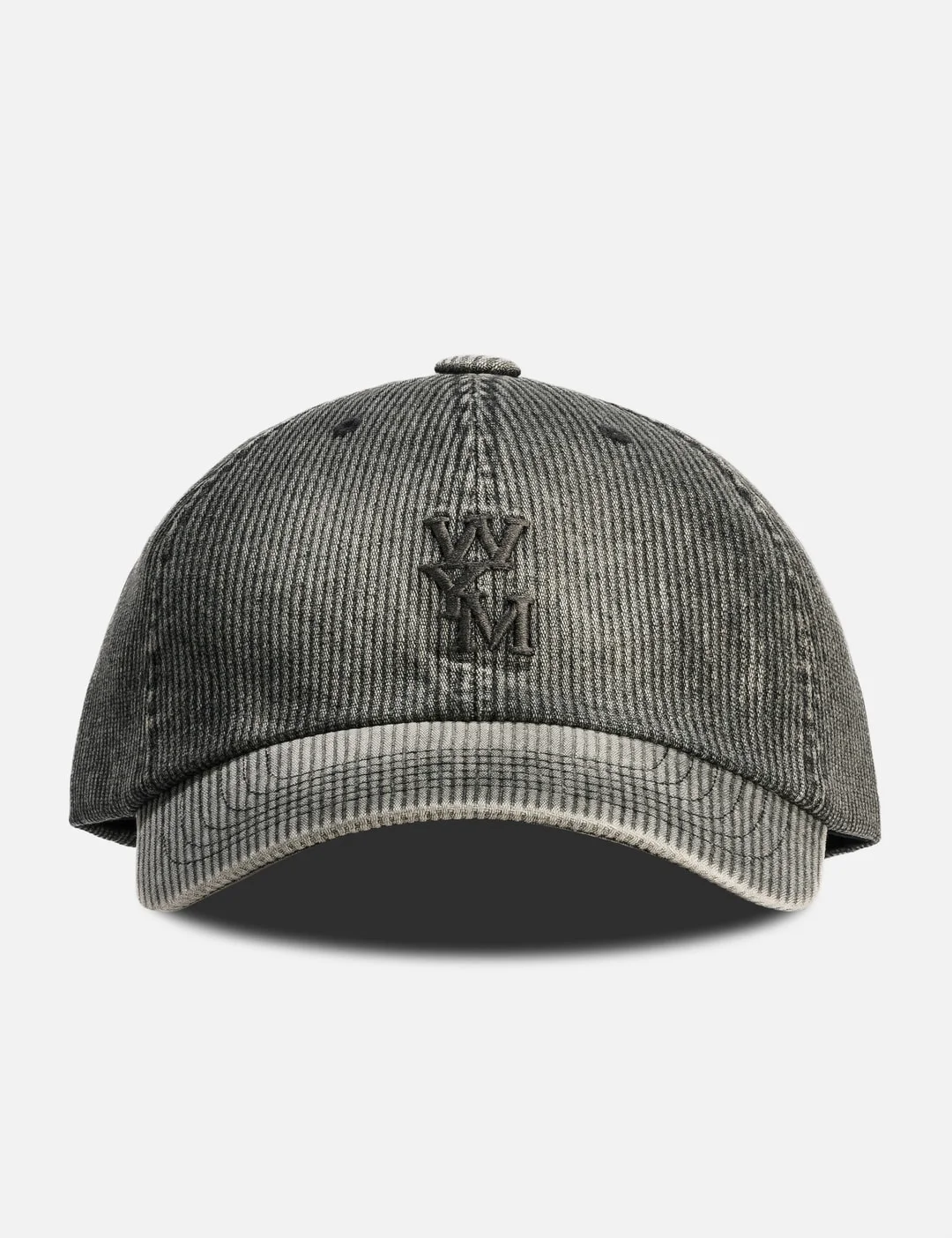 RIBBED DENIM LOGO BALL CAP - 1