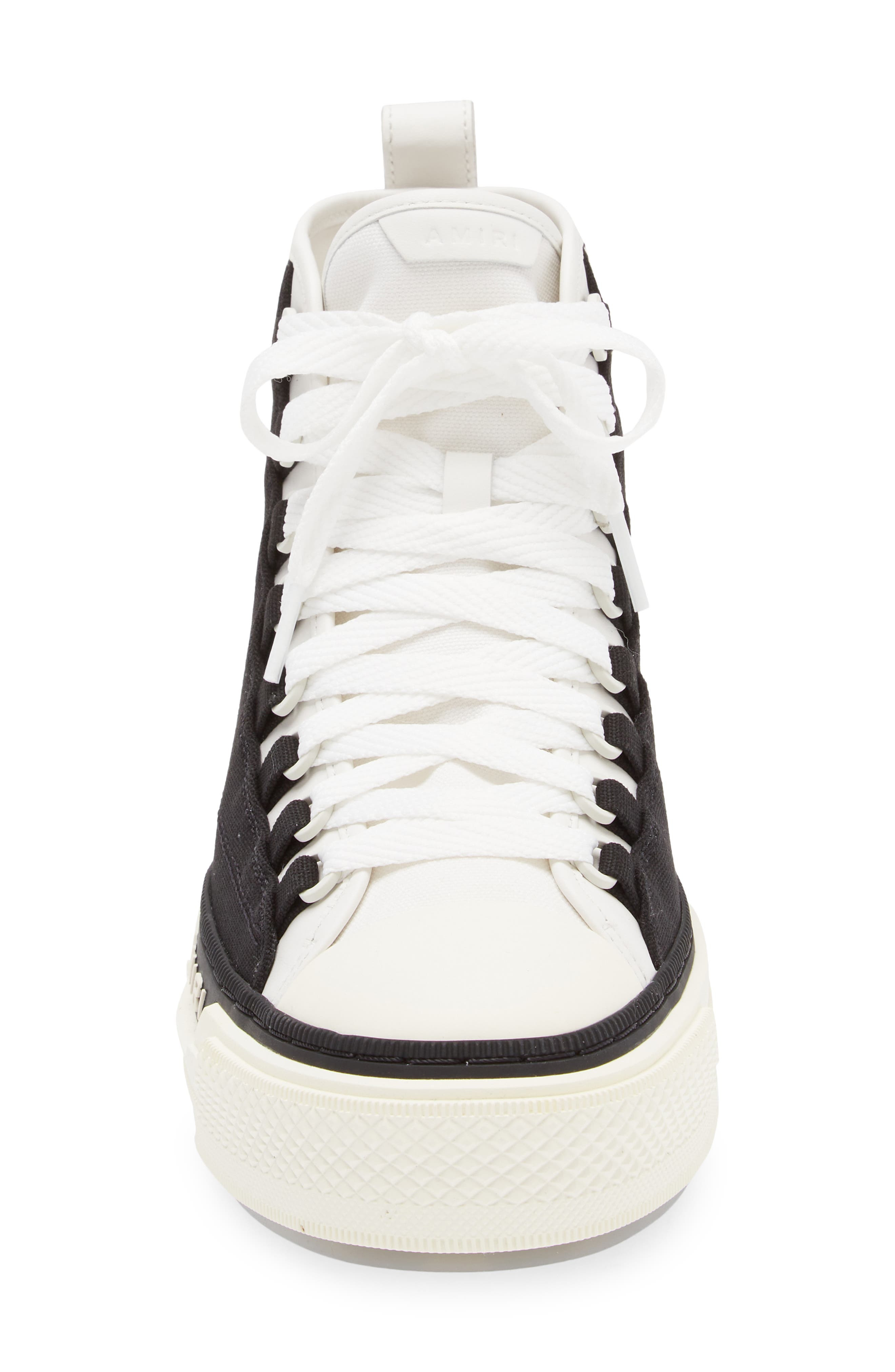 AMIRI Court Logo High Top Platform Sneaker in Black/White at Nordstrom - 4