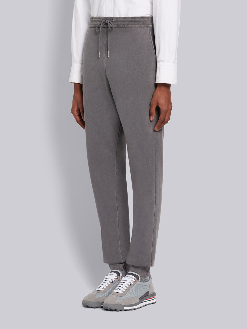 Thom Browne Medium Grey Cotton Loopback Garment Dyed Sweatpants outlook