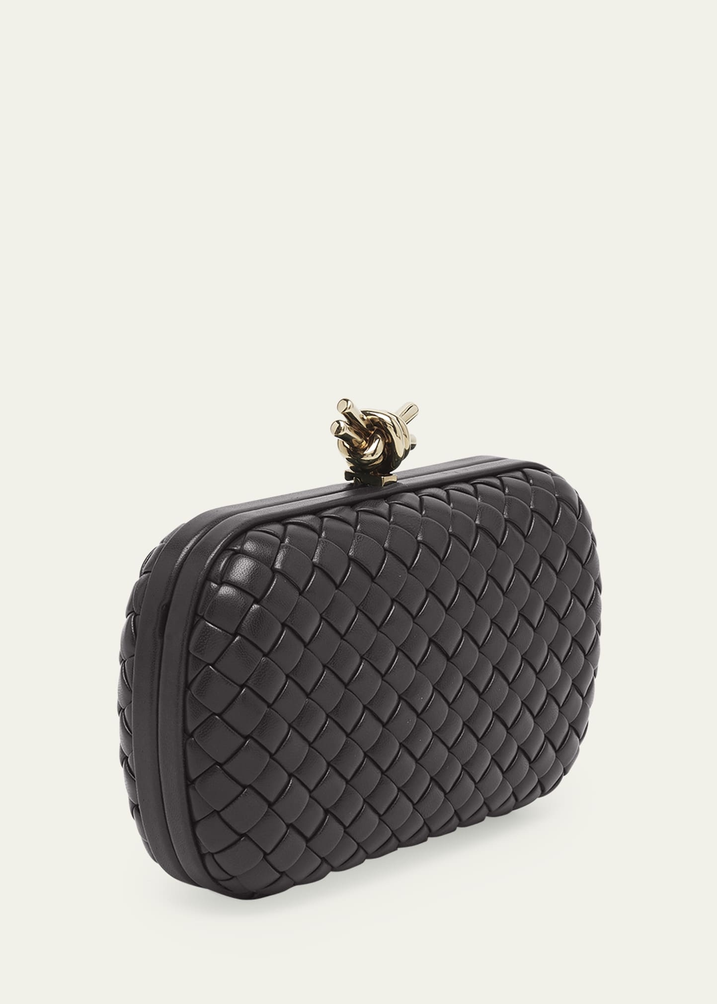 Knot Intreccio Leather Clutch Bag - 3