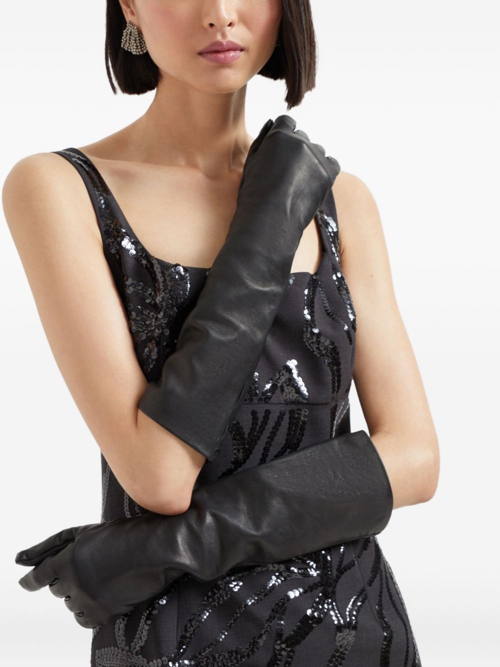 long leather gloves - 3