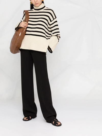 Totême striped roll neck jumper outlook