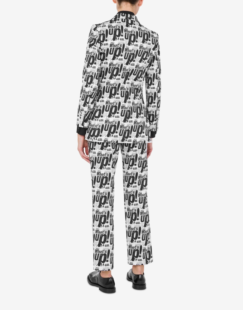 Moschino STRETCH COTTON SATIN JACKET 'WHAT'S UP' outlook