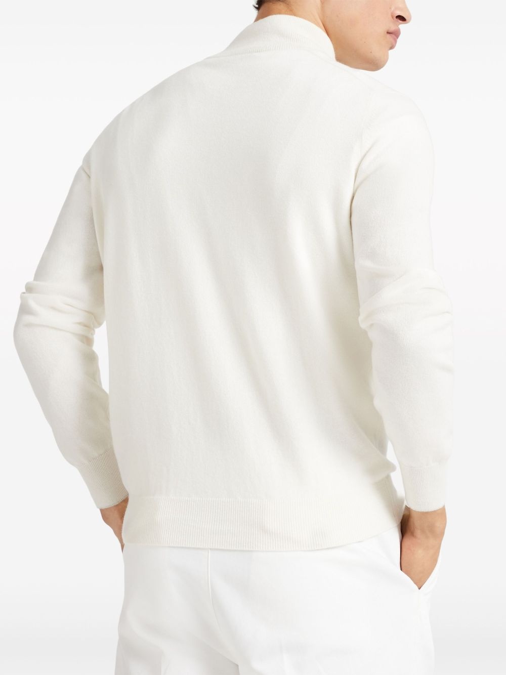 funnel-neck cashmere polo shirt - 4
