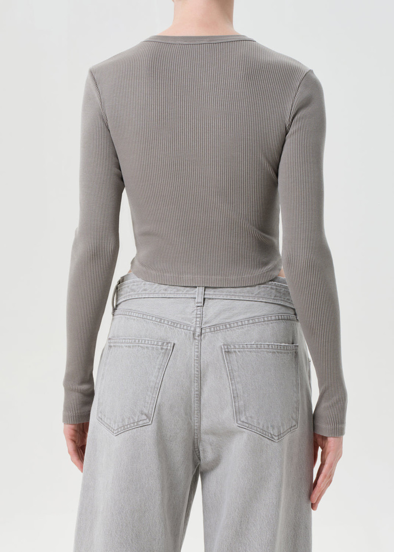 AGOLDE NEEMA TEE IN DRAB outlook