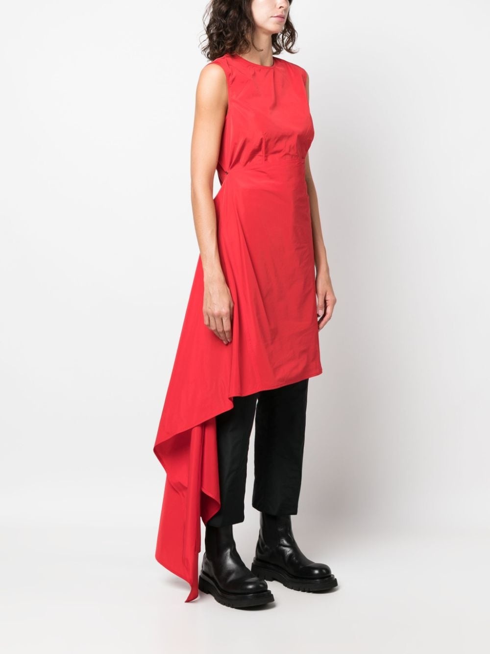 detachable-panel sleeveless blouse - 3