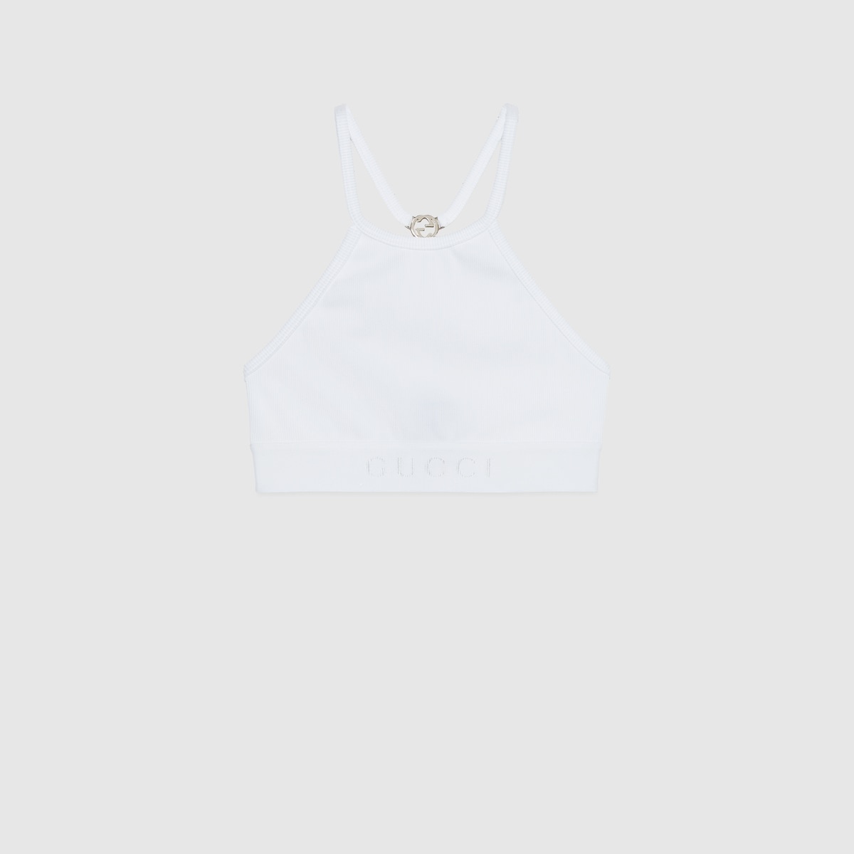 Nylon jersey crop top - 1