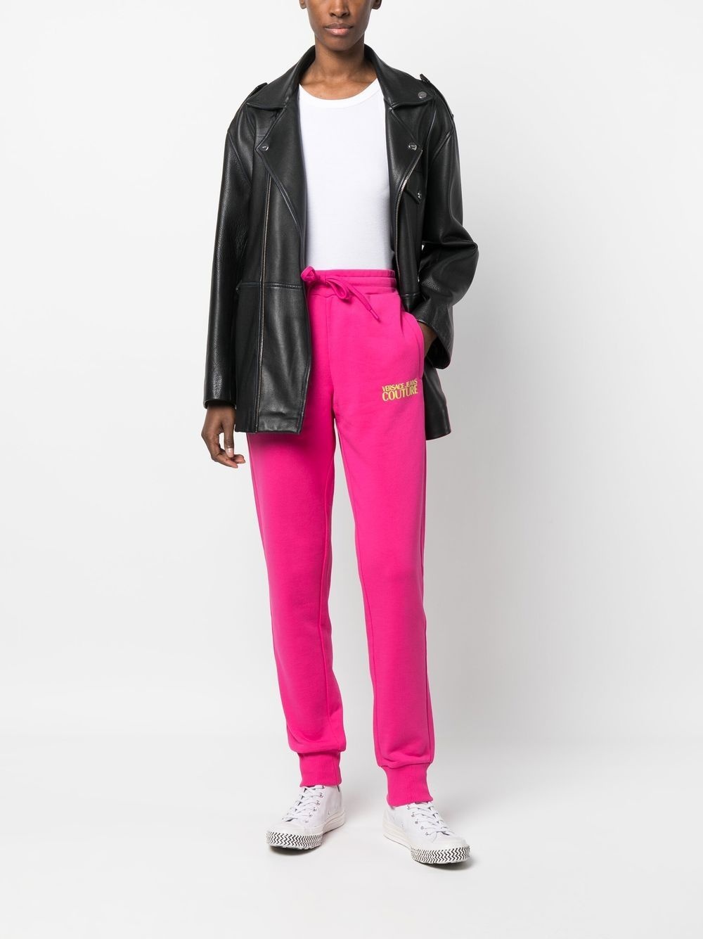 logo-print cotton track pants - 2
