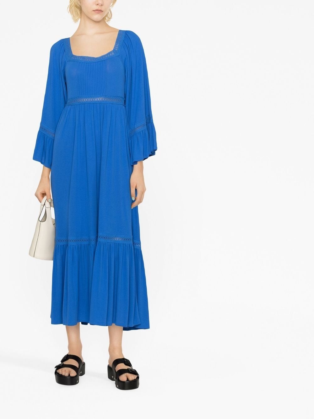 square-neck midi dress - 2