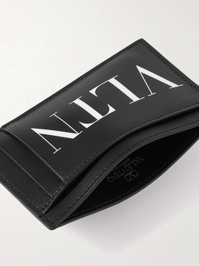 Valentino Logo-Print Leather Cardholder outlook