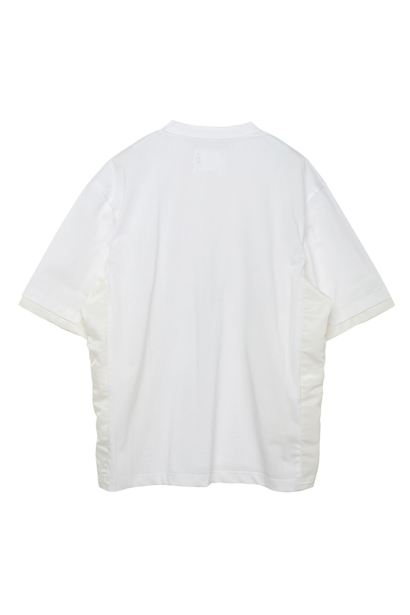 sacai Nylon Twill x Cotton Jersey T-Shirt outlook