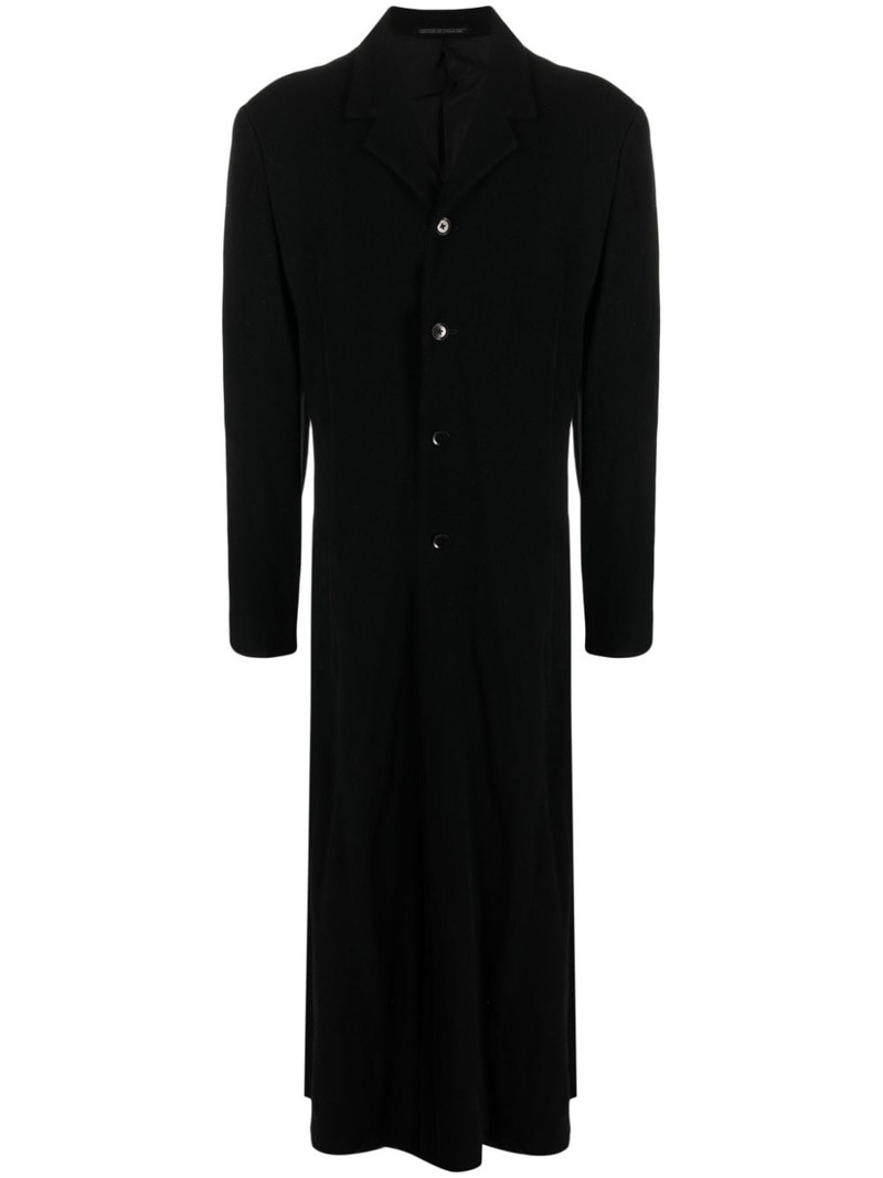 notched-lapels single-breasted coat 1