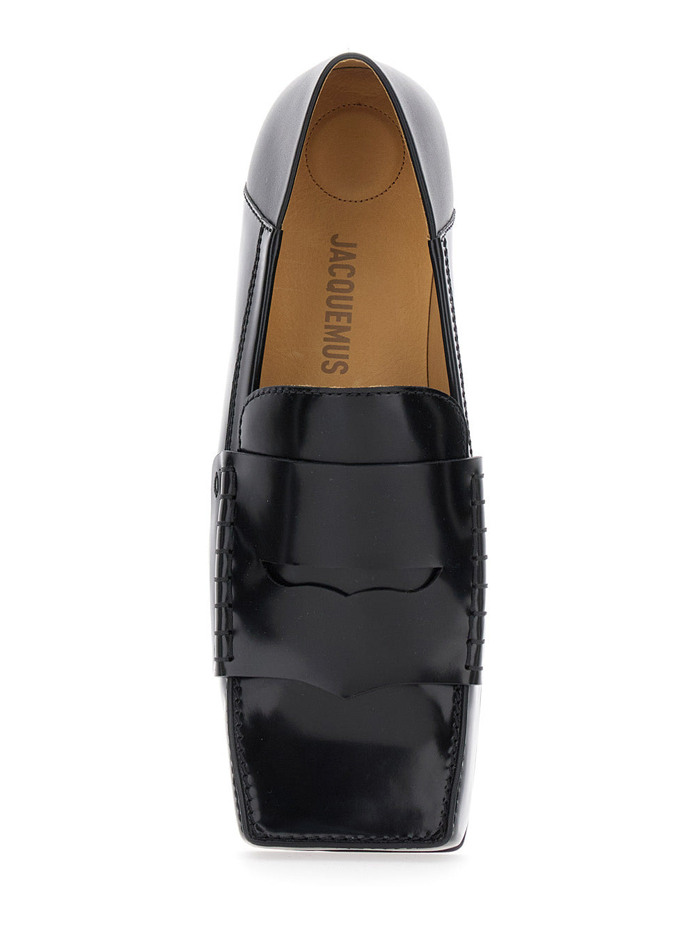 Jacquemus Men 'Les Carré' Black Loafers With Square Toe In Leather Man - 4