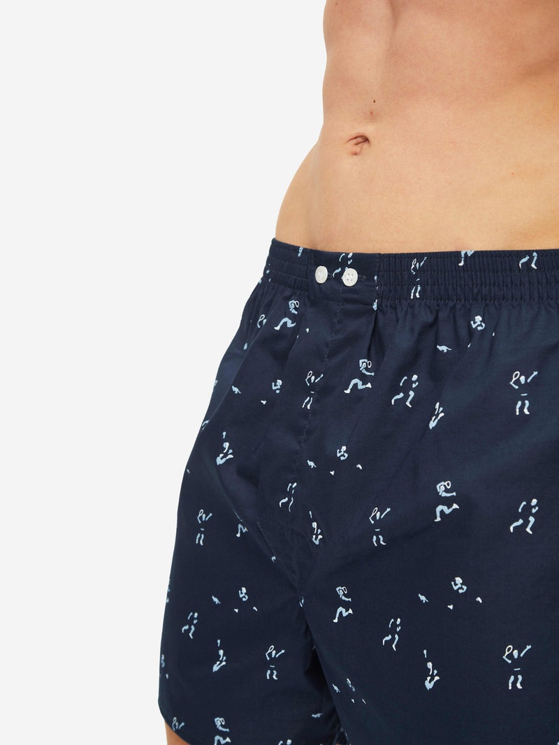 Men's Classic Fit Boxers Nelson 91 Cotton Batiste Navy - 2