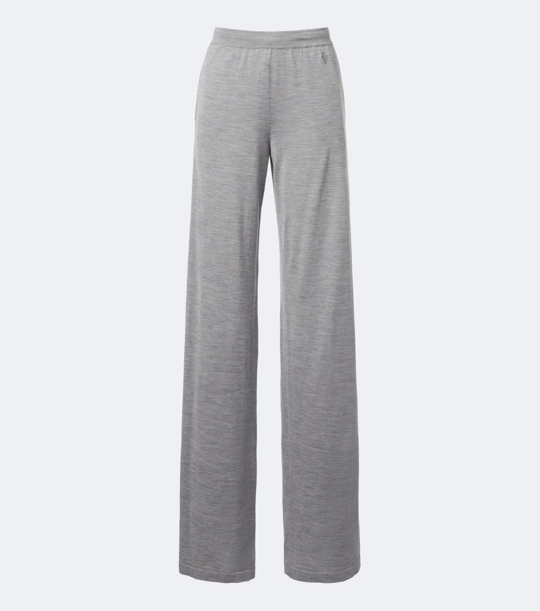 Wool and silk wide-leg pants - 1