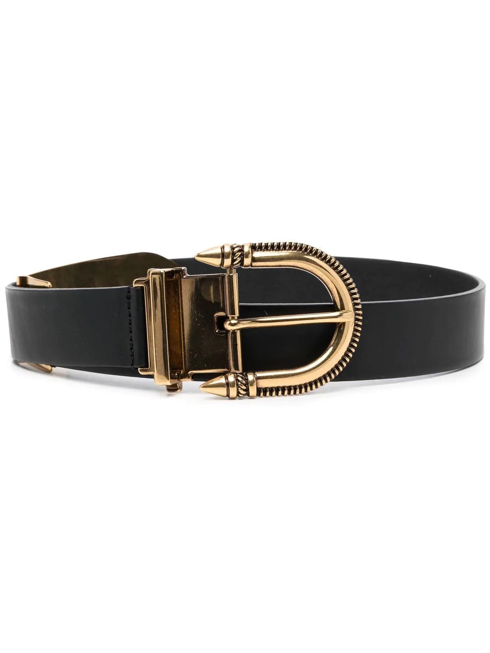 buckle-fastened leather belt - 1