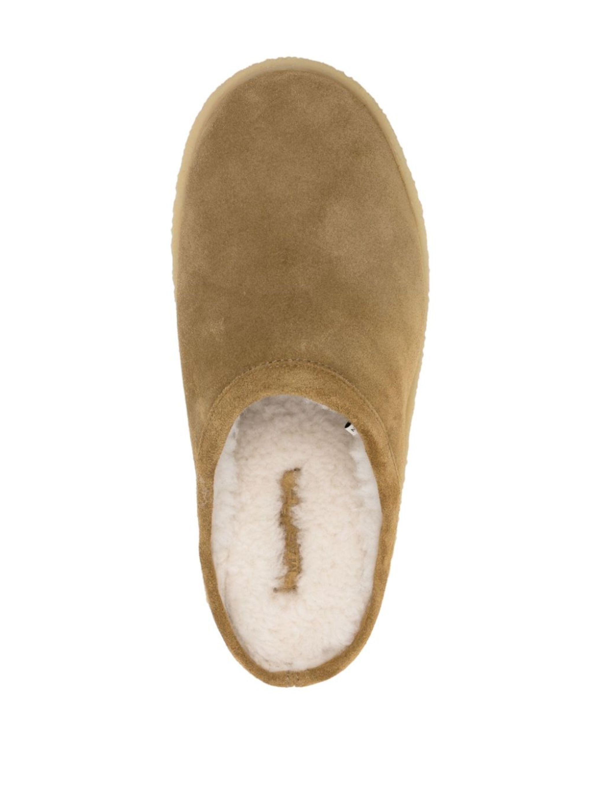 shearling suede mules - 4