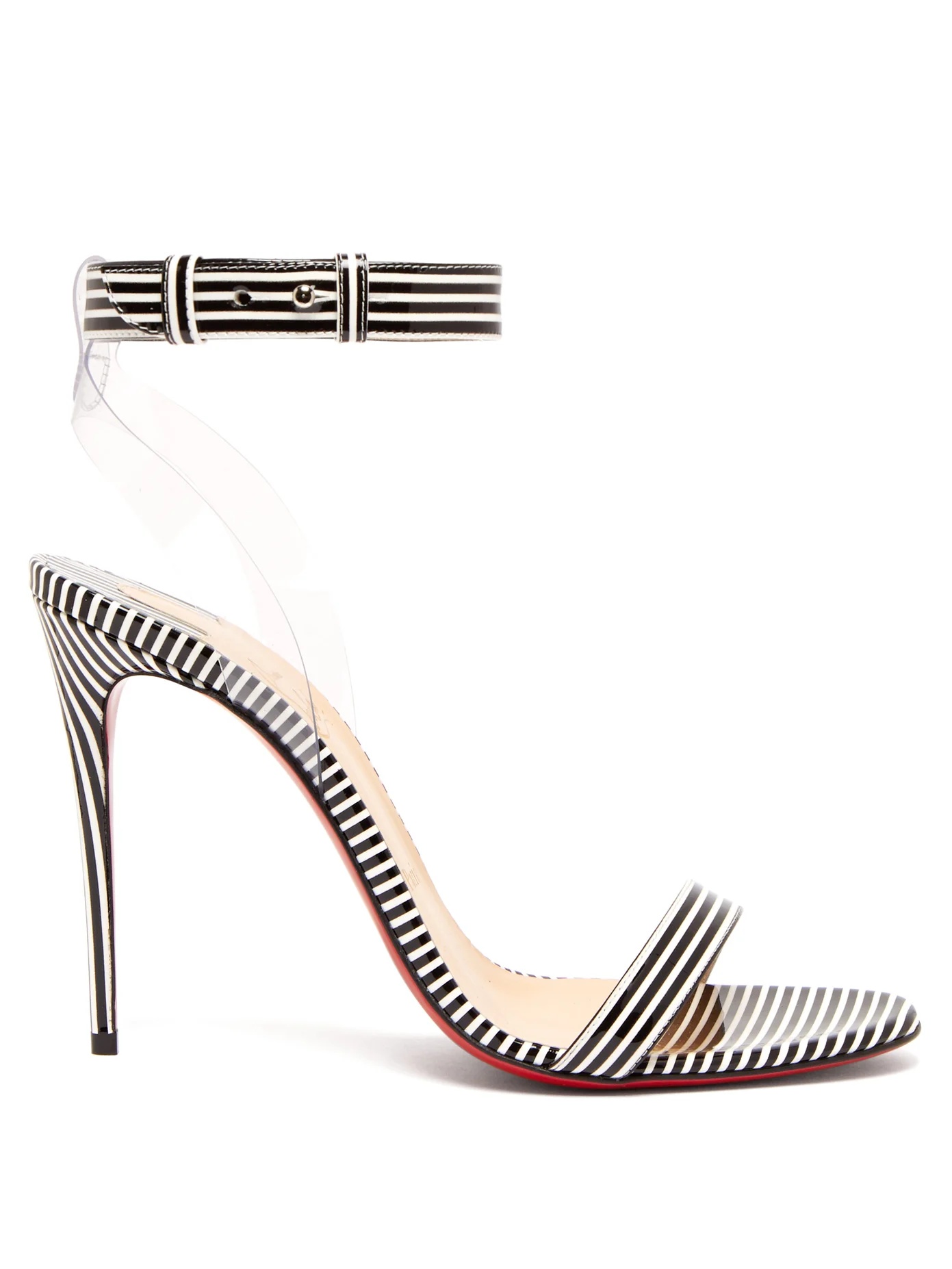 Jonatina 100 striped PVC & leather sandals - 1