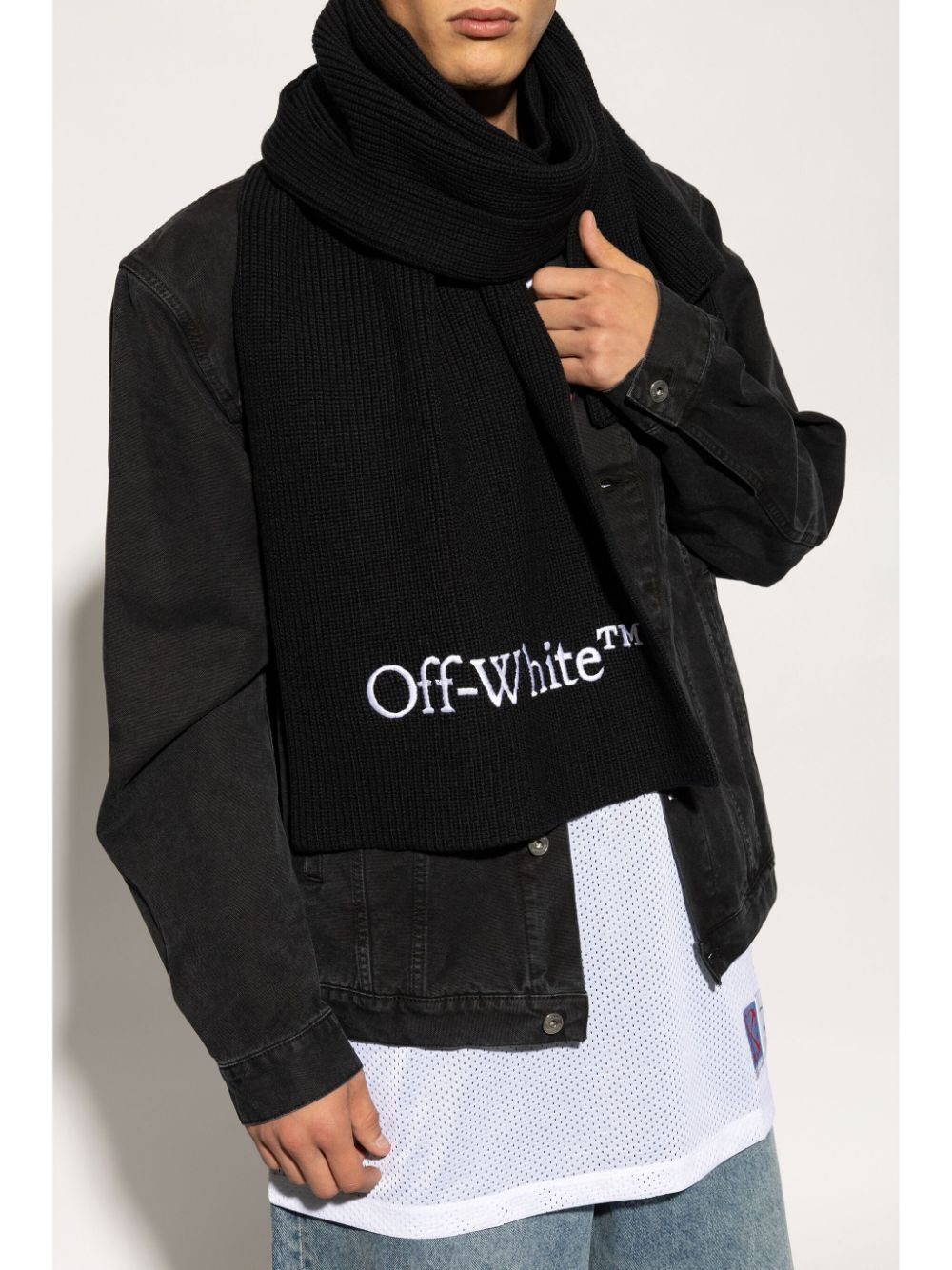 Off White Men Wo Logo Bksh Knit Scarf - 4