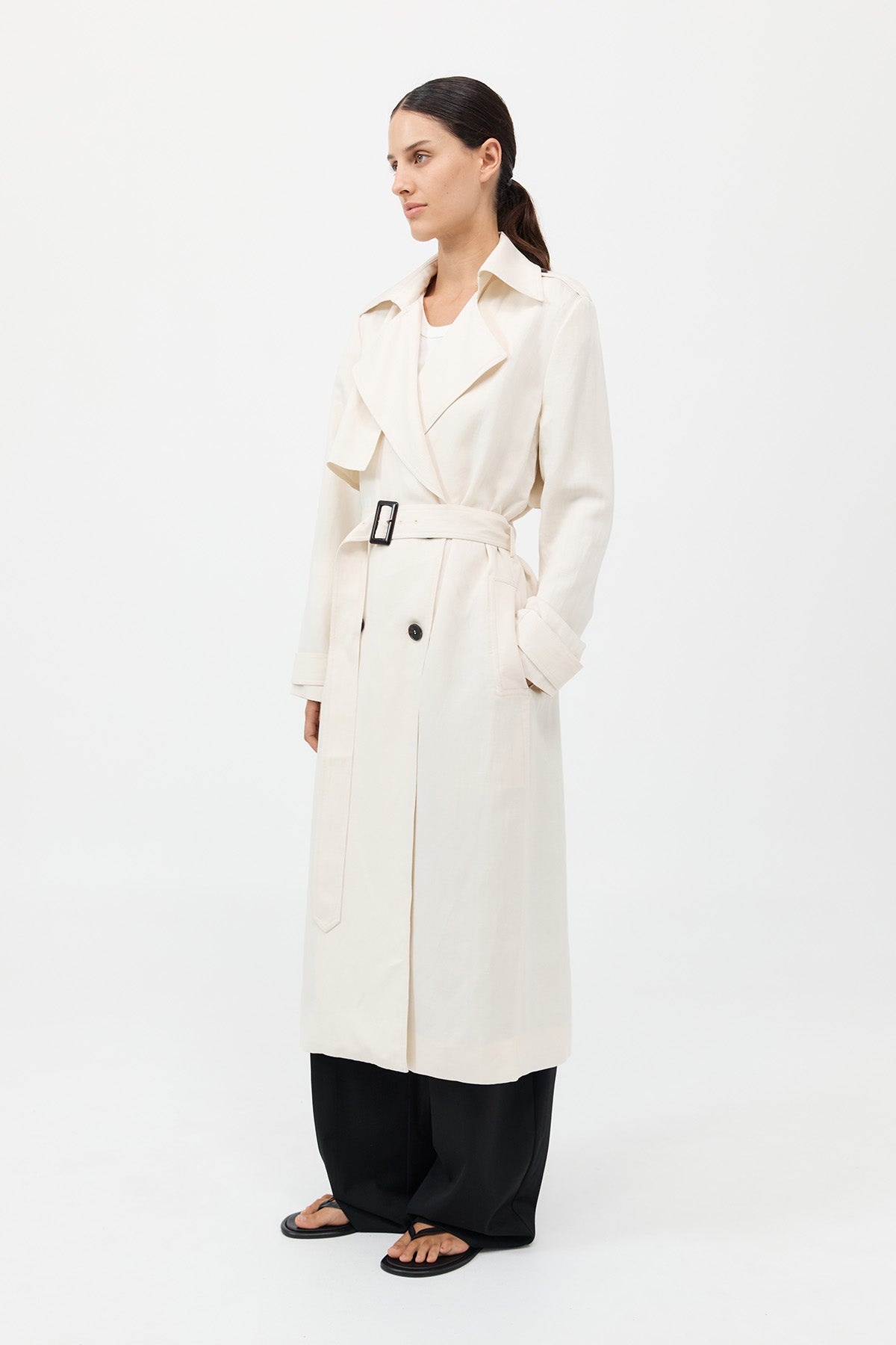 Soft Tailored Trench - Tofu - 3